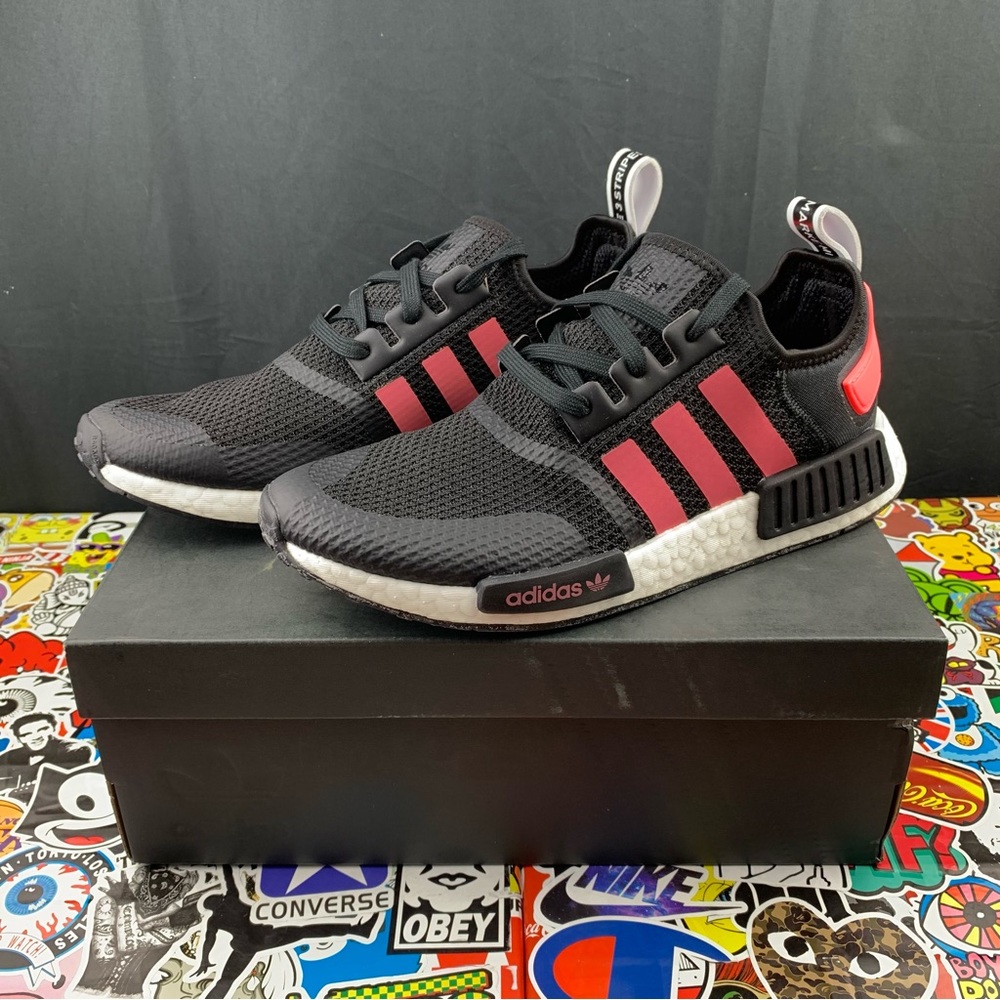 adidas Black and Red Athletic Shoes